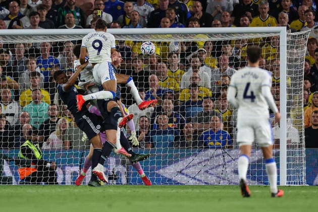 14th September 2026; Elland Road, Leeds, West Yorkshire, England; Premier League Football, Leeds United versus Newcastle United; Dominic Calvert-Lewin of Leeds United scores in the 34th minute to make the score 2-0 AidanxHunter