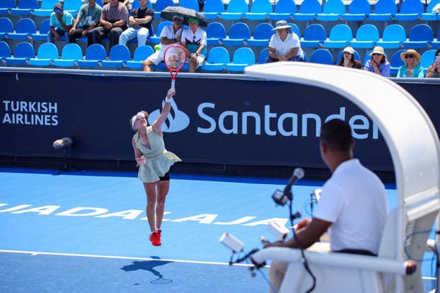 WTA, Tennis Damen GUADALAJARA OPEN 2026 WTA GUADALAJARA OPEN 2026 ELVINA KALIEVA VS KAYLA DAY 14092026 GUADALAJARA, JALISCO. Action photo of Kayla Day of the United States, during a match of the WTA Guadalajara Open 2026, held at the Centro Panamericano de Tenis of Guadalajara, Jalisco, Mexico. Foto de Kayla Day de Estados Unidos, durante juego del WTA Guadalajara Open 2026 celebrado en el Centro Panamericano de Tenis de Guadalajara, Jalisco, Mexico PHOTO BY IMAGENSHOP AGENCIA FOTOGRAFICA GUADALAJARA JALISCO MEXICO Copyright: xIMAGENSHOPxAGENCIAxFOTOGRAFICAx