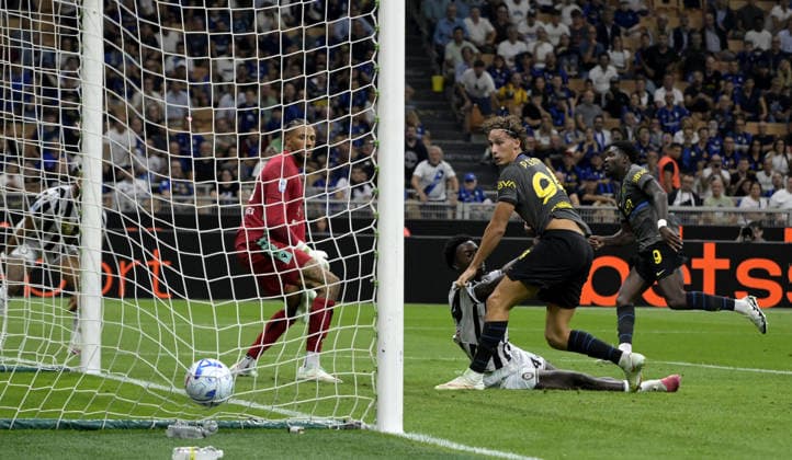Foto IPP Paolo Bona Milano 14 09 2026 Campionato Serie A di Calcio stagione 2026 2027 partita Inter-Udinese Nella foto Marcus Thuram segna il gol del 3-2 Italy Photo Press Worldwide Copyright italy Italy ITALY  Copyright: xR4924_italyphotopressx