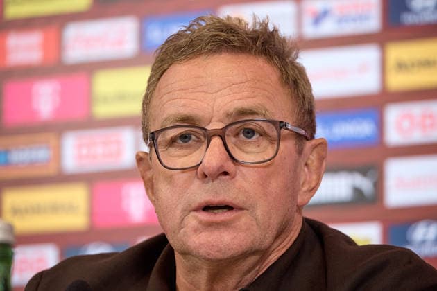 - Wien 14.09.2026 - PK ÖFB - Heute am Nachmittag fand in der Geschäftsstelle des Österreichischer Fusball-Bund im Rahmen einer Pressekonferenz die Präsentation des Kaders der Männer-Nationalmannschaft für die anstehende Nations League statt . PHOTO: Nationaltrainer Ralf Rangnick während der PK . Vienna (AUSTRIA) - This afternoon, the squad for the men’s national team, Nationalteam for the upcoming Nations League was announced at a press conference, PK, Pressekonferenz held at the Austrian Football Association’s headquarters. OeFB, Fußballbund, Fußball, Bilanz WM USA, Europameisterschaft, Proell, Proll, ÖFB PK Kadervorstellung