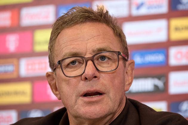 - Wien 14.09.2026 - PK ÖFB - Heute am Nachmittag fand in der Geschäftsstelle des Österreichischer Fusball-Bund im Rahmen einer Pressekonferenz die Präsentation des Kaders der Männer-Nationalmannschaft für die anstehende Nations League statt . PHOTO: Nationaltrainer Ralf Rangnick während der PK . Vienna (AUSTRIA) - This afternoon, the squad for the men’s national team, Nationalteam for the upcoming Nations League was announced at a press conference, PK, Pressekonferenz held at the Austrian Football Association’s headquarters. OeFB, Fußballbund, Fußball, Bilanz WM USA, Europameisterschaft, Proell, Proll, ÖFB PK Kadervorstellung