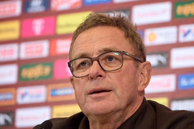- Wien 14.09.2026 - PK ÖFB - Heute am Nachmittag fand in der Geschäftsstelle des Österreichischer Fusball-Bund im Rahmen einer Pressekonferenz die Präsentation des Kaders der Männer-Nationalmannschaft für die anstehende Nations League statt . PHOTO: Nationaltrainer Ralf Rangnick während der PK . Vienna (AUSTRIA) - This afternoon, the squad for the men’s national team, Nationalteam for the upcoming Nations League was announced at a press conference, PK, Pressekonferenz held at the Austrian Football Association’s headquarters. OeFB, Fußballbund, Fußball, Bilanz WM USA, Europameisterschaft, Proell, Proll, ÖFB PK Kadervorstellung