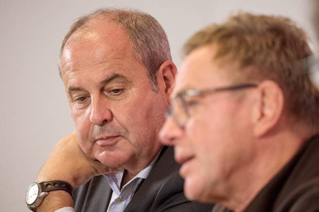 - Wien 14.09.2026 - PK ÖFB - Heute am Nachmittag fand in der Geschäftsstelle des Österreichischer Fusball-Bund im Rahmen einer Pressekonferenz die Präsentation des Kaders der Männer-Nationalmannschaft für die anstehende Nations League statt . PHOTO: Nationaltrainer Ralf Rangnick während der PK . Vienna (AUSTRIA) - This afternoon, the squad for the men’s national team, Nationalteam for the upcoming Nations League was announced at a press conference, PK, Pressekonferenz held at the Austrian Football Association’s headquarters. OeFB, Fußballbund, Fußball, Bilanz WM USA, Europameisterschaft, Proell, Proll, ÖFB PK Kadervorstellung