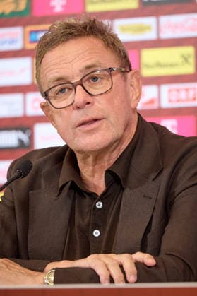 - Wien 14.09.2026 - PK ÖFB - Heute am Nachmittag fand in der Geschäftsstelle des Österreichischer Fusball-Bund im Rahmen einer Pressekonferenz die Präsentation des Kaders der Männer-Nationalmannschaft für die anstehende Nations League statt . PHOTO: Vorstandsvorsitzender und ÖFB-Präsident Josef Pröll (L) und Nationaltrainer Ralf Rangnick während der PK . Vienna (AUSTRIA) - This afternoon, the squad for the men’s national team, Nationalteam for the upcoming Nations League was announced at a press conference, PK, Pressekonferenz held at the Austrian Football Association’s headquarters. OeFB, Fußballbund, Fußball, Bilanz WM USA, Europameisterschaft, Proell, Proll, ÖFB PK Kadervorstellung
