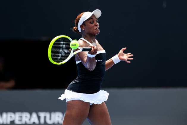 WTA, Tennis Damen GUADALAJARA OPEN 2026 WTA GUADALAJARA OPEN 2026 CAROLE MONNET VS SLOANE STEPHENS 14092026 GUADALAJARA, JALISCO. Action photo of Sloane Stephens of the United States, during a match of the WTA Guadalajara Open 2026, held at the Centro Panamericano de Tenis of Guadalajara, Jalisco, Mexico. Foto de accion de Sloane Stephens de Estados Unidos, durante juego del WTA Guadalajara Open 2026 celebrado en el Centro Panamericano de Tenis de Guadalajara, Jalisco, Mexico PHOTO BY IMAGENSHOP AGENCIA FOTOGRAFICA GUADALAJARA JALISCO MEXICO Copyright: xIMAGENSHOPxAGENCIAxFOTOGRAFICAx