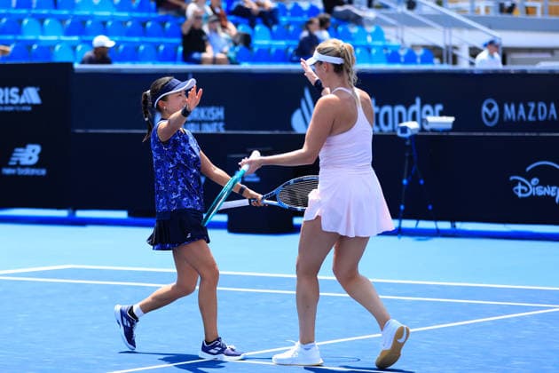 WTA, Tennis Damen GUADALAJARA OPEN 2026 WTA GUADALAJARA OPEN 2026 ALEXA GUARACHI NIKA RADISIC VS MAKAMOTO NINOMIYA ISABELLE HAVERLAG1 14092026 GUADALAJARA, JALISCO. Action photo of Alexa Guarachi and Nika Radisic during a match of the WTA Guadalajara Open 2026, held at the Centro Panamericano de Tenis of Guadalajara, Jalisco, Mexico. Foto de Alexa Guarachi y Nika Radisic, durante juego del WTA Guadalajara Open 2026 celebrado en el Centro Panamericano de Tenis de Guadalajara, Jalisco, Mexico PHOTO BY IMAGENSHOP AGENCIA FOTOGRAFICA GUADALAJARA JALISCO MEXICO Copyright: xIMAGENSHOPxAGENCIAxFOTOGRAFICAx