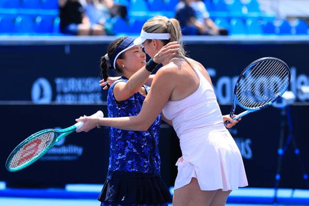 WTA, Tennis Damen GUADALAJARA OPEN 2026 WTA GUADALAJARA OPEN 2026 ALEXA GUARACHI NIKA RADISIC VS MAKAMOTO NINOMIYA ISABELLE HAVERLAG1 14092026 GUADALAJARA, JALISCO. Action photo of Alexa Guarachi and Nika Radisic during a match of the WTA Guadalajara Open 2026, held at the Centro Panamericano de Tenis of Guadalajara, Jalisco, Mexico. Foto de Alexa Guarachi y Nika Radisic, durante juego del WTA Guadalajara Open 2026 celebrado en el Centro Panamericano de Tenis de Guadalajara, Jalisco, Mexico PHOTO BY IMAGENSHOP AGENCIA FOTOGRAFICA GUADALAJARA JALISCO MEXICO Copyright: xIMAGENSHOPxAGENCIAxFOTOGRAFICAx
