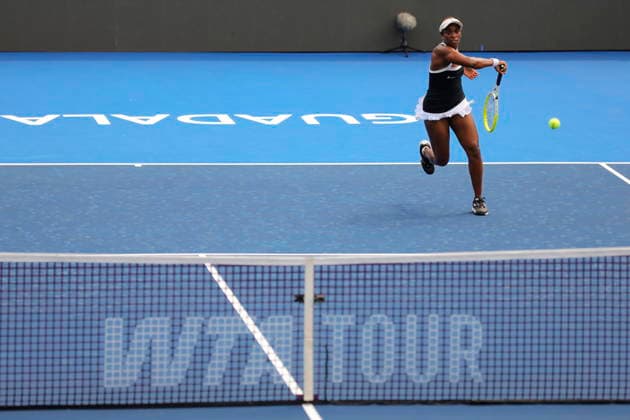 Guadalajara Open tennis tournament Sloane Stephens of the US in action against Carole Monnet of France during a match at the Guadalajara Open WTA, Tennis Damen 500 in Guadalajara, Jalisco, Mexico, 14 September 2026. GUADALAJARA Mexico  Copyright: xFRANCISCOxGUASCOx