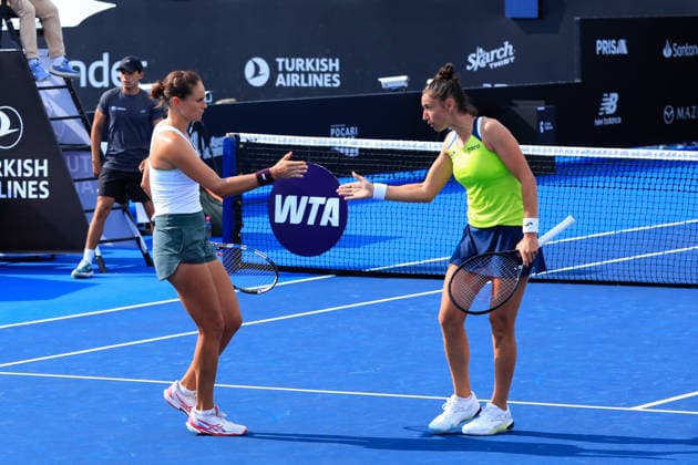 WTA, Tennis Damen GUADALAJARA OPEN 2026 WTA GUADALAJARA OPEN 2026 SARA SORRIBES ALEKSANDRA PANOVA VS KATARZYNA PITER QUINN GLEASON 14092026 GUADALAJARA, JALISCO. Action photo of Sara Sorribes and Aleksandra Panova during a match of the WTA Guadalajara Open 2026, held at the Centro Panamericano de Tenis of Guadalajara, Jalisco, Mexico. Foto de Sara Sorribes y Aleksandra Panova, durante juego del WTA Guadalajara Open 2026 celebrado en el Centro Panamericano de Tenis de Guadalajara, Jalisco, Mexico PHOTO BY IMAGENSHOP AGENCIA FOTOGRAFICA GUADALAJARA JALISCO MEXICO Copyright: xIMAGENSHOPxAGENCIAxFOTOGRAFICAx