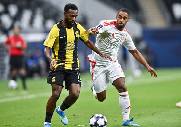September 14, 2026, Al Khor, Qatar: Wesley Said (R) of Al Shamal SC and Muhannad Al Shanqiti (L) of Al Ittihad Club seen in action during the AFC Champions League elite west football match between Qatar s Al Shamal SC and Saudi Arabia s Al Ittihad Club at Al Bayt Stadium. Final score; Al Shamal SC 1 : 1 Al Ittihad Club. Al Khor Qatar - ZUMAs197 20260914_aaa_s197_227 Copyright: xNoushadxVariyattiyakkalx