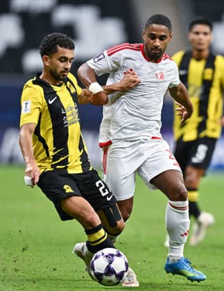 September 14, 2026, Al Khor, Qatar: Wesley Said (R) of Al Shamal SC and Ahmed Al Ghamdi (L) of Al Ittihad Club seen in action during the AFC Champions League elite west football match between Qatar s Al Shamal SC and Saudi Arabia s Al Ittihad Club at Al Bayt Stadium. Final score; Al Shamal SC 1 : 1 Al Ittihad Club. Al Khor Qatar - ZUMAs197 20260914_aaa_s197_233 Copyright: xNoushadxVariyattiyakkalx
