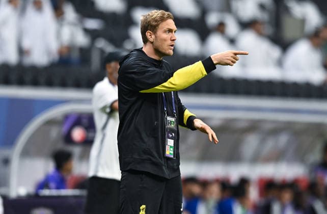 September 14, 2026, Al Khor, Qatar: Jens Wissing, head coach of Al Ittihad Club reacts during the AFC Champions League elite west football match between Qatar s Al Shamal SC and Saudi Arabia s Al Ittihad Club at Al Bayt Stadium. Final score; Al Shamal SC 1 : 1 Al Ittihad Club. Al Khor Qatar - ZUMAs197 20260914_aaa_s197_238 Copyright: xNoushadxVariyattiyakkalx