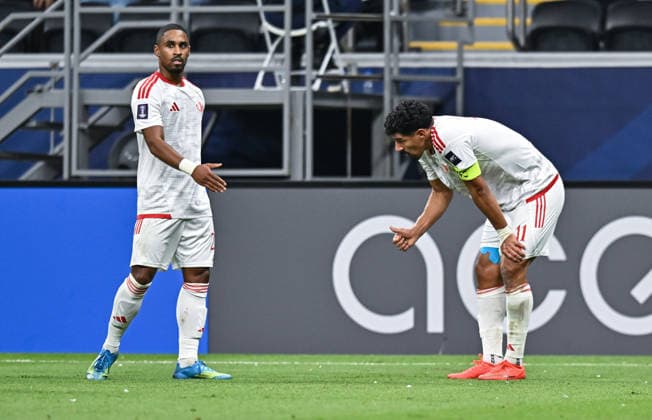 September 14, 2026, Al Khor, Qatar: Baghdad Bounedjah (R) of Al Shamal SC celebrates after scoring a goal during the AFC Champions League elite west football match between Qatar s Al Shamal SC and Saudi Arabia s Al Ittihad Club at Al Bayt Stadium. Final score; Al Shamal SC 1 : 1 Al Ittihad Club. Al Khor Qatar - ZUMAs197 20260914_aaa_s197_242 Copyright: xNoushadxVariyattiyakkalx