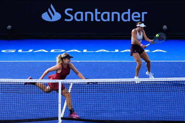 WTA, Tennis Damen GUADALAJARA OPEN 2026 PEYTON STEARNS VARVARA LEPCHENKO VS CAROLINE DOLHIDE IRINA JROMACHOVA 14092026 GUADALAJARA, JALISCO. Action photo of Caroline Dolhide and Irina Jromachova during a match of the WTA Guadalajara Open 2026, held at the Centro Panamericano de Tenis of Guadalajara, Jalisco, Mexico. Foto de PCaroline Dolhide y Irina Jromachova, durante juego del WTA Guadalajara Open 2026 celebrado en el Centro Panamericano de Tenis de Guadalajara, Jalisco, Mexico PHOTO BY IMAGENSHOP AGENCIA FOTOGRAFICA GUADALAJARA JALISCO MEXICO Copyright: xIMAGENSHOPxAGENCIAxFOTOGRAFICAx