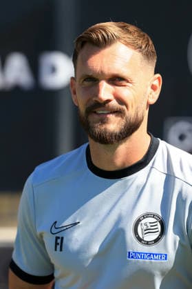 SOCCER - UEFA EL, Sturm vs Rennais GRAZ,AUSTRIA,15.SEP.26 - SOCCER - UEFA Europa League, Sturm Graz vs Stade Rennais FC, preview, training Sturm. Image shows head coach Fabio Ingolitsch (Sturm).  GEPAxpictures xMarioxBuehner-Weinrauch