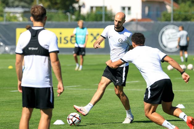 SOCCER - UEFA EL, Sturm vs Rennais GRAZ,AUSTRIA,15.SEP.26 - SOCCER - UEFA Europa League, Sturm Graz vs Stade Rennais FC, preview, training Sturm. Image shows Jon Gorenc-Stankovic (Sturm).  GEPAxpictures xMarioxBuehner-Weinrauch