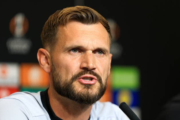 SOCCER - UEFA EL, Sturm vs Rennais GRAZ,AUSTRIA,15.SEP.26 - SOCCER - UEFA Europa League, Sturm Graz vs Stade Rennais FC, preview, press conference, PK, Pressekonferenz Sturm. Image shows head coach Fabio Ingolitsch (Sturm).  GEPAxpictures xMarioxBuehner-Weinrauch
