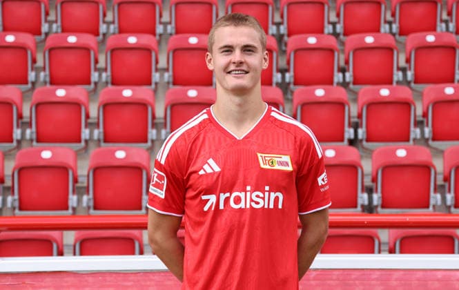 Tom Rothe ; 1.FC Union Berlin FCU Fußball 1.BL Bundesliga Porträttermin Saison 2026 2027 Headshot, Porträt, Portrait, Vorstellung, Präsentation, Pressetermin, GER 15.09.2026