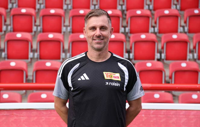 Co Trainer Sebastian Bönig ; 1.FC Union Berlin FCU Fußball 1.BL Bundesliga Porträttermin Saison 2026 2027 Headshot, Porträt, Portrait, Vorstellung, Präsentation, Pressetermin, GER 15.09.2026