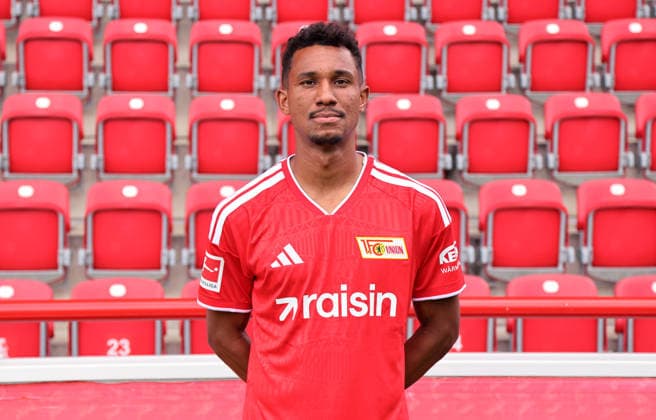 Felix Uduokhai ; 1.FC Union Berlin FCU Fußball 1.BL Bundesliga Porträttermin Saison 2026 2027 Headshot, Porträt, Portrait, Vorstellung, Präsentation, Pressetermin, GER 15.09.2026