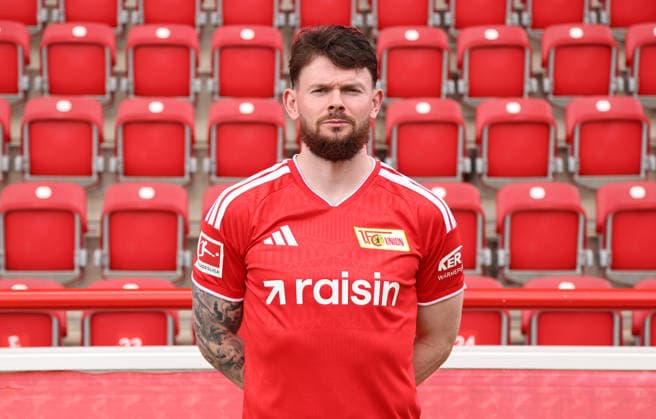Oliver Burke ; 1.FC Union Berlin FCU Fußball 1.BL Bundesliga Porträttermin Saison 2026 2027 Headshot, Porträt, Portrait, Vorstellung, Präsentation, Pressetermin, GER 15.09.2026