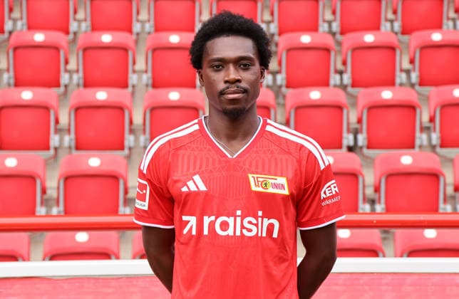 Derrick Köhn ; 1.FC Union Berlin FCU Fußball 1.BL Bundesliga Porträttermin Saison 2026 2027 Headshot, Porträt, Portrait, Vorstellung, Präsentation, Pressetermin, GER 15.09.2026