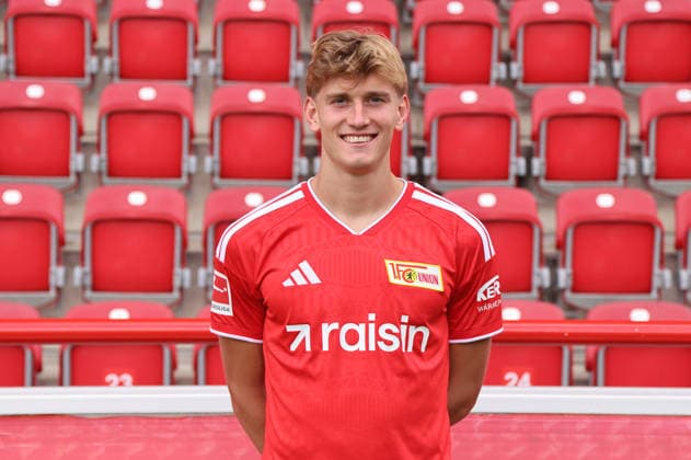 Aljoscha Kemlein ; 1.FC Union Berlin FCU Fußball 1.BL Bundesliga Porträttermin Saison 2026 2027 Headshot, Porträt, Portrait, Vorstellung, Präsentation, Pressetermin, GER 15.09.2026