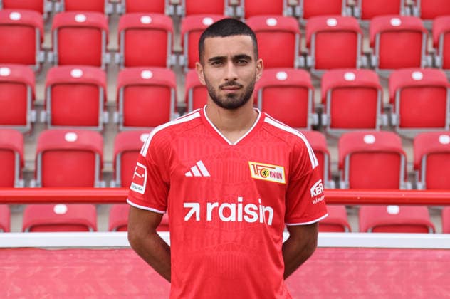 Livan Burcu ; 1.FC Union Berlin FCU Fußball 1.BL Bundesliga Porträttermin Saison 2026 2027 Headshot, Porträt, Portrait, Vorstellung, Präsentation, Pressetermin, GER 15.09.2026
