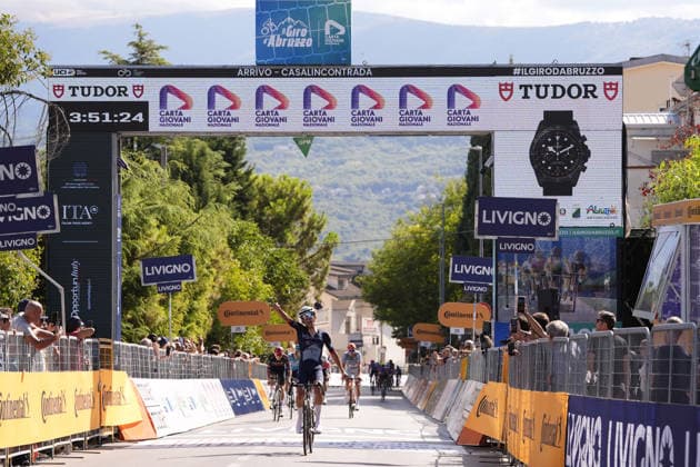 Italy s Alessandro Fancellu of MBH Bank CSB Telecom Fort winner of the stage during during the Giro d™Abruzzo, stage 1 from Cupello to Casalincontrada (155 km) - Abruzzo, Italy - Tuesday, September 15, 2026. - cycling.  Copyright: xFabioxFerrari LaPressex