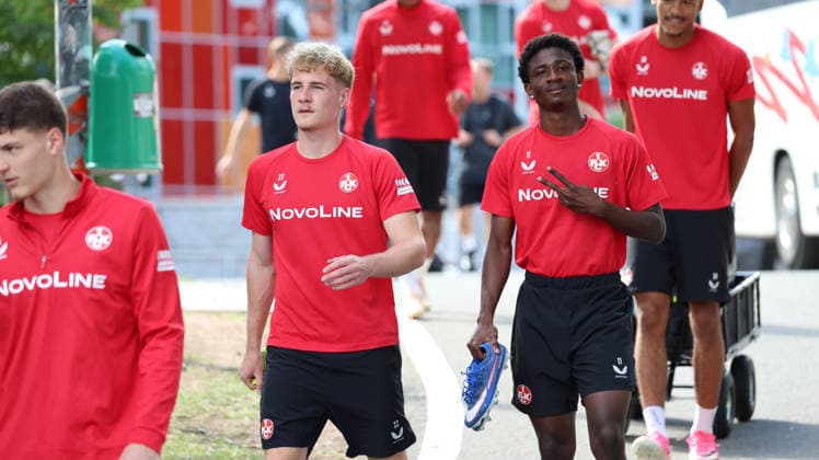 15.09.2026, xrekx, Fussball 2.Bundesliga , 1.FC Kaiserslautern - Training v.l. Mika Haas (1.FC Kaiserslautern) Ibrahim Kanate (1.FC Kaiserslautern) Kaiserslautern
