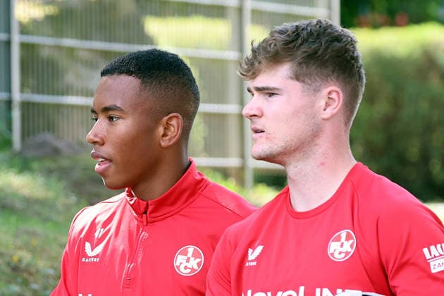 15.09.2026, xrekx, Fussball 2.Bundesliga , 1.FC Kaiserslautern - Training v.l. David Schramm (1.FC Kaiserslautern) Alex Murphy (1.FC Kaiserslautern) Kaiserslautern