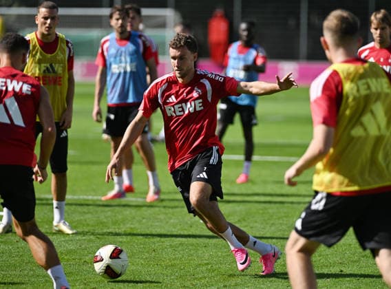 15.09.2026, xophax, Fussball 1.Bundesliga, 1.FC Koeln Training . Luca Waldschmidt ( 1.FC Köln ) (DFL DFB REGULATIONS PROHIBIT ANY USE OF PHOTOGRAPHS as IMAGE SEQUENCES and or QUASI-VIDEO) Koeln