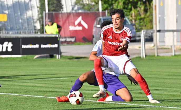 15.09.2025 - Fussball - Saison 2025 2026 - Regionalliga Bayern - 09. Spieltag: 1. FC Nürnberg II FCN ( Club) - TSV Schwaben Augsburg - MeZi - xmexzix - Nizar Üstel Uestel (21, 1. FC Nürnberg FCN II )