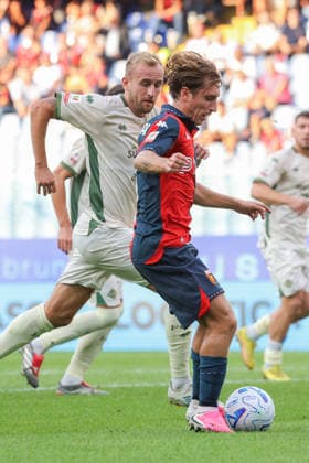 GenoaÕs Tommaso Baldanzi in action during the Italian Cup soccer match between Genoa and Sudtirol at the Luigi Ferraris Stadium in Genoa, Italy - Tuesday, September 15, 2026. - Soccer .  Copyright: xTanoxPecoraro LaPressex