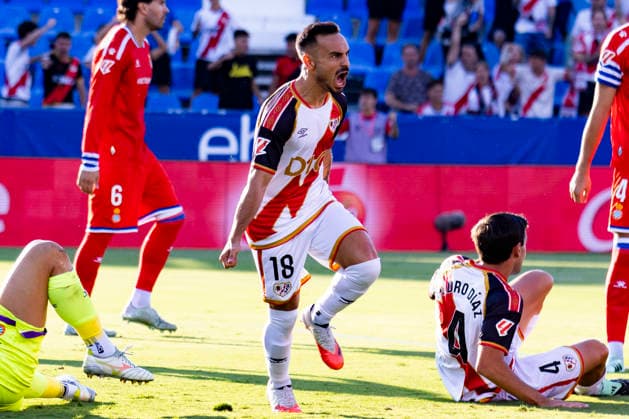 Rayo Vallecano v Espanyol - La Liga EA Sports 2026 27 September 15, 2026, Estadio Butarque, Leganes, Madrid, Spain: Alvaro Garcia of Rayo Vallecano celebrates his goal during La Liga EA Sports match between Rayo Vallecano and Espanyol at Estadio Butarque on September 15, 2026 in Leganes, Madrid, Spain. Leganes Estadio Butarque Madrid Spain Copyright: xAlejandroxMatiasxAcostax