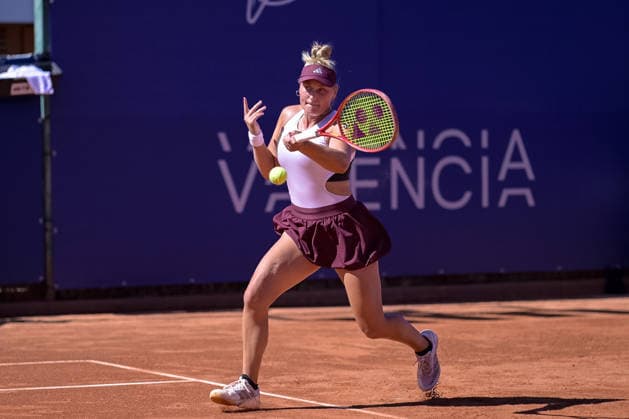 BBVA Open Internacional of Valencia Round of 32 Nastasja Schunk from Germany against Oksana Selekhmeteva from Spain in action during the BBVA Open Internacional of Valencia Round of 32 at Sporting Tennis Valencia, (Valencia ) on September 15, 2026. Copyright: xVicentexVidalxFernandezx
