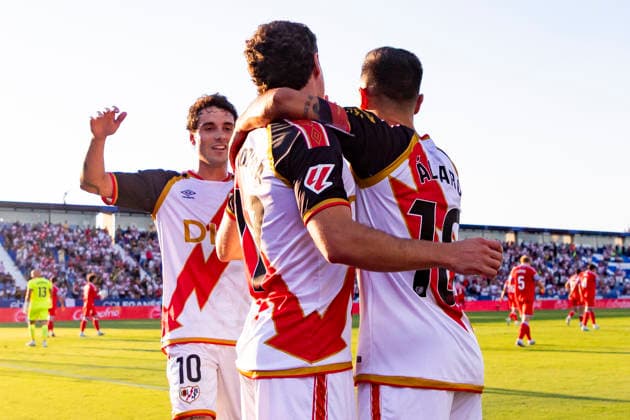 Rayo Vallecano v Espanyol - La Liga EA Sports 2026 27 September 15, 2026, Estadio Butarque, Leganes, Madrid, Spain:Adria Pedrosa of Rayo Vallecano celebrates his goal during La Liga EA Sports match between Rayo Vallecano and Espanyol at Estadio Butarque on September 15, 2026 in Leganes, Madrid, Spain. Leganes Estadio Butarque Madrid Spain Copyright: xAlejandroxMatiasxAcostax