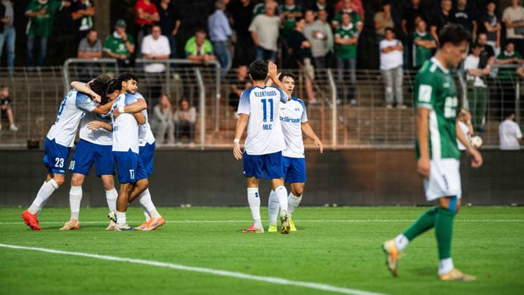 1. FC 1905 Schweinfurt vs. FV Illertissen, Sachs-Stadion Football, Regionalliga Bayern 1. FC 1905 Schweinfurt vs. FV Illertissen 15 Sep 2026 Sachs-Stadion , Schweinfurt, Germany Image: Illertissen cleebrating the 1:0 goal from Eduard Heckmann (FVI). DFL REGULATIONS PROHIBIT ANY USE OF PHOTOGRAPHS AS IMAGE SEQUENCES AND OR QUASI-VIDEO Copyright: xPresseFotoxEvansx