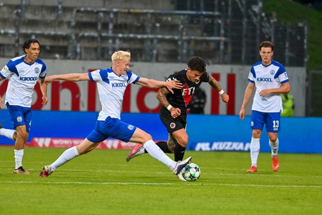 Jona Borsum (SV Meppen, 04) gegen Niklas Castelle (FC Vikotria Koeln, 44) SV Meppen vs. FC Viktoria Koeln, Fussball, 3. Liga, 6. Spieltag, Saison 2026 2027, 15.09.2026, SV Meppen vs. FC Viktoria Koeln, Fussball, 3. Liga, 6. Spieltag, Saison 2026 2027, 15.09.2026 Meppen Copyright: xEibner-Pressefoto RobertxGertzenx EP_RGN