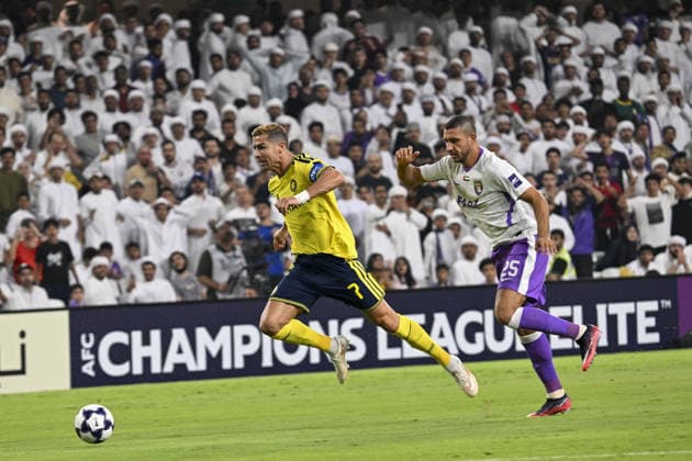 Al Ain v Al-Nassr - AFC Champions League AL AIN, UNITED ARAB EMIRATES - SEPTEMBER 15: Al-Nassr s Cristiano Ronaldo in action during the AFC Champions League match between Al Ain and Al-Nassr at Hazza Bin Zayed Stadium in Al Ain, United Arab Emirates, on September 15, 2026. Hassan al Raisi Anadolu Abu Dhabi United Arab Emirates. Editorial use only. Please get in touch for any other usage.  Copyright: x2026xAnadoluxHassanxalxRaisix