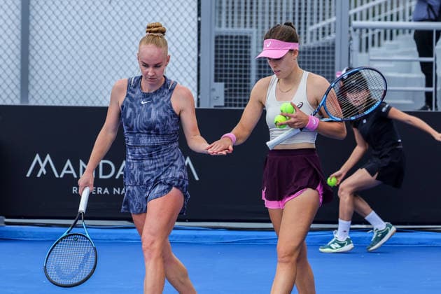 WTA, Tennis Damen GUADALAJARA OPEN 2026 WTA GUADALAJARA OPEN 2026 MARIA KOZYREVA MAIA LUMSDEN VS MAKOTO NINOMIYA VS ALEXA GUARACHI 15092026 GUADALAJARA, JALISCO. Action photo of Maria Kozyreva and Maia Lumsden during a match of the WTA Guadalajara Open 2026, held at the Centro Panamericano de Tenis of Guadalajara, Jalisco, Mexico. Foto de accion de Maria Kozyreva y Maia Lumsden, durante juego del WTA Guadalajara Open 2026 celebrado en el Centro Panamericano de Tenis de Guadalajara, Jalisco, Mexico PHOTO BY IMAGENSHOP AGENCIA FOTOGRAFICA GUADALAJARA JALISCO MEXICO Copyright: xIMAGENSHOPxAGENCIAxFOTOGRAFICAx