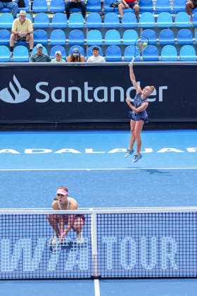 WTA, Tennis Damen GUADALAJARA OPEN 2026 WTA GUADALAJARA OPEN 2026 MARIA KOZYREVA MAIA LUMSDEN VS MAKOTO NINOMIYA VS ALEXA GUARACHI 15092026 GUADALAJARA, JALISCO. Action photo of Maria Kozyreva and Maia Lumsden during a match of the WTA Guadalajara Open 2026, held at the Centro Panamericano de Tenis of Guadalajara, Jalisco, Mexico. Foto de accion de Maria Kozyreva y Maia Lumsden, durante juego del WTA Guadalajara Open 2026 celebrado en el Centro Panamericano de Tenis de Guadalajara, Jalisco, Mexico PHOTO BY IMAGENSHOP AGENCIA FOTOGRAFICA GUADALAJARA JALISCO MEXICO Copyright: xIMAGENSHOPxAGENCIAxFOTOGRAFICAx