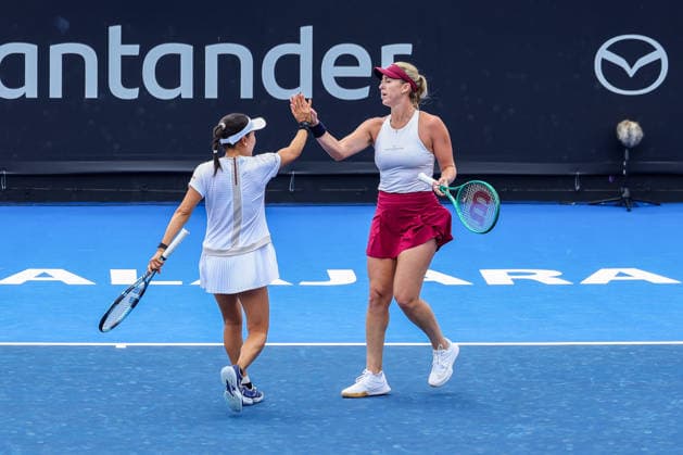 WTA, Tennis Damen GUADALAJARA OPEN 2026 WTA GUADALAJARA OPEN 2026 MARIA KOZYREVA MAIA LUMSDEN VS MAKOTO NINOMIYA VS ALEXA GUARACHI 15092026 GUADALAJARA, JALISCO. Action photo of Makoto Ninomiya and Alexa Guarachi during a match of the WTA Guadalajara Open 2026, held at the Centro Panamericano de Tenis of Guadalajara, Jalisco, Mexico. Foto de accion de Makoto Ninomiya y Alexa Guarachi , durante juego del WTA Guadalajara Open 2026 celebrado en el Centro Panamericano de Tenis de Guadalajara, Jalisco, Mexico PHOTO BY IMAGENSHOP AGENCIA FOTOGRAFICA GUADALAJARA JALISCO MEXICO Copyright: xIMAGENSHOPxAGENCIAxFOTOGRAFICAx