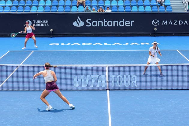 WTA, Tennis Damen GUADALAJARA OPEN 2026 WTA GUADALAJARA OPEN 2026 MARIA KOZYREVA MAIA LUMSDEN VS MAKOTO NINOMIYA VS ALEXA GUARACHI 15092026 GUADALAJARA, JALISCO. Action photo of Makoto Ninomiya and Alexa Guarachi during a match of the WTA Guadalajara Open 2026, held at the Centro Panamericano de Tenis of Guadalajara, Jalisco, Mexico. Foto de accion de Makoto Ninomiya y Alexa Guarachi , durante juego del WTA Guadalajara Open 2026 celebrado en el Centro Panamericano de Tenis de Guadalajara, Jalisco, Mexico PHOTO BY IMAGENSHOP AGENCIA FOTOGRAFICA GUADALAJARA JALISCO MEXICO Copyright: xIMAGENSHOPxAGENCIAxFOTOGRAFICAx