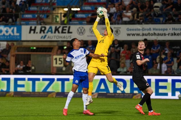 Deutschland: Fussball, 3. Liga, 6. Spieltag, Hänsch-Arena, Emslandstadion, Landkreis Emsland, Niedersachsen, Englische Woche, SV Meppen vs. Viktoria Köln: Arne Schulz (Viktoria Köln, 1) Copyright: xMichelxWittex