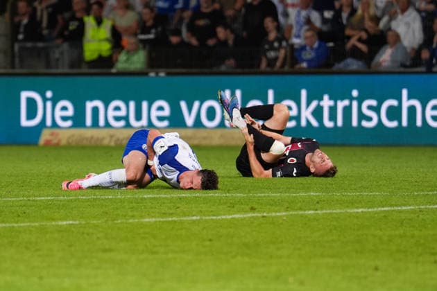 Deutschland: Fussball, 3. Liga, 6. Spieltag, Hänsch-Arena, Emslandstadion, Landkreis Emsland, Niedersachsen, Englische Woche, SV Meppen vs. Viktoria Köln: Tobias Mißner (SV Meppen, 3) verletzt am Boden. Copyright: xMichelxWittex