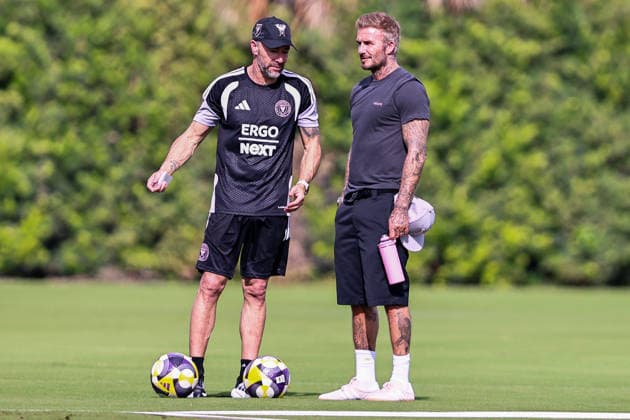 September 15, 2026, Fort Lauderdale, Florida, USA: Co Owner, DAVID BECKHAM and Head Coach Cristian Ã¢â‚¬ËœKilyÃ¢â‚¬â ¢ Gonzalez of Inter Miami CF, are seen during an Inter Miami Training Session at Florida Blue Training Center ahead of the 2026 Michelob ULTRA Campeones Cup Fort Lauderdale USA - ZUMAa257 20260915_zsp_a257_005 Copyright: xChrisxArjoonx