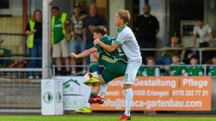 15.09.2026 - Fussball - Saison 2026 2027 - Regionalliga Bayern - 09. Spieltag: SC Eltersdorf - VfB Eichstätt - JoTe - xjoxtex - Marco Niedermayer (16, SC Eltersdorf ) Elias Herger (11, VfB Eichstätt )