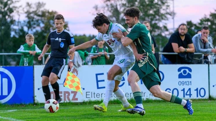 15.09.2026 - Fussball - Saison 2026 2027 - Regionalliga Bayern - 09. Spieltag: SC Eltersdorf - VfB Eichstätt - JoTe - xjoxtex - Markus Lohner (30, VfB Eichstätt ) Moritz Fischer (15, SC Eltersdorf )
