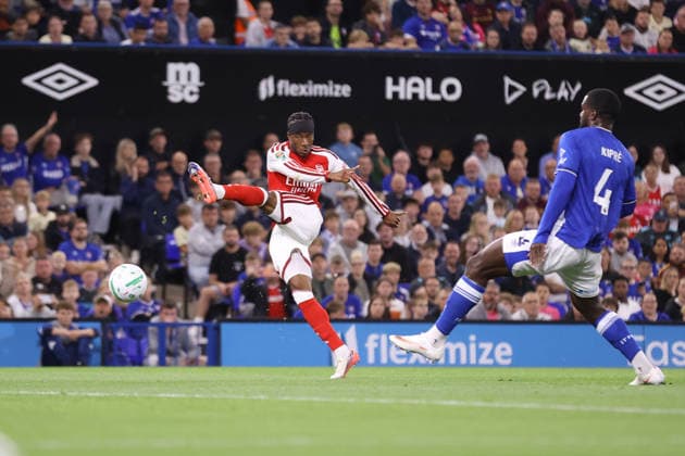 Ipswich Town v Arsenal 15 September 2026, Ipswich - Carabao Cup - Third Round - Ipswich Town v Arsenal - Noni Madueke of Arsenal scoring the second goal of the match - Photo: Jacques Feeney Offside. Ipswich UK Copyright: xJacquesxFeeneyx xOffsidexOffside